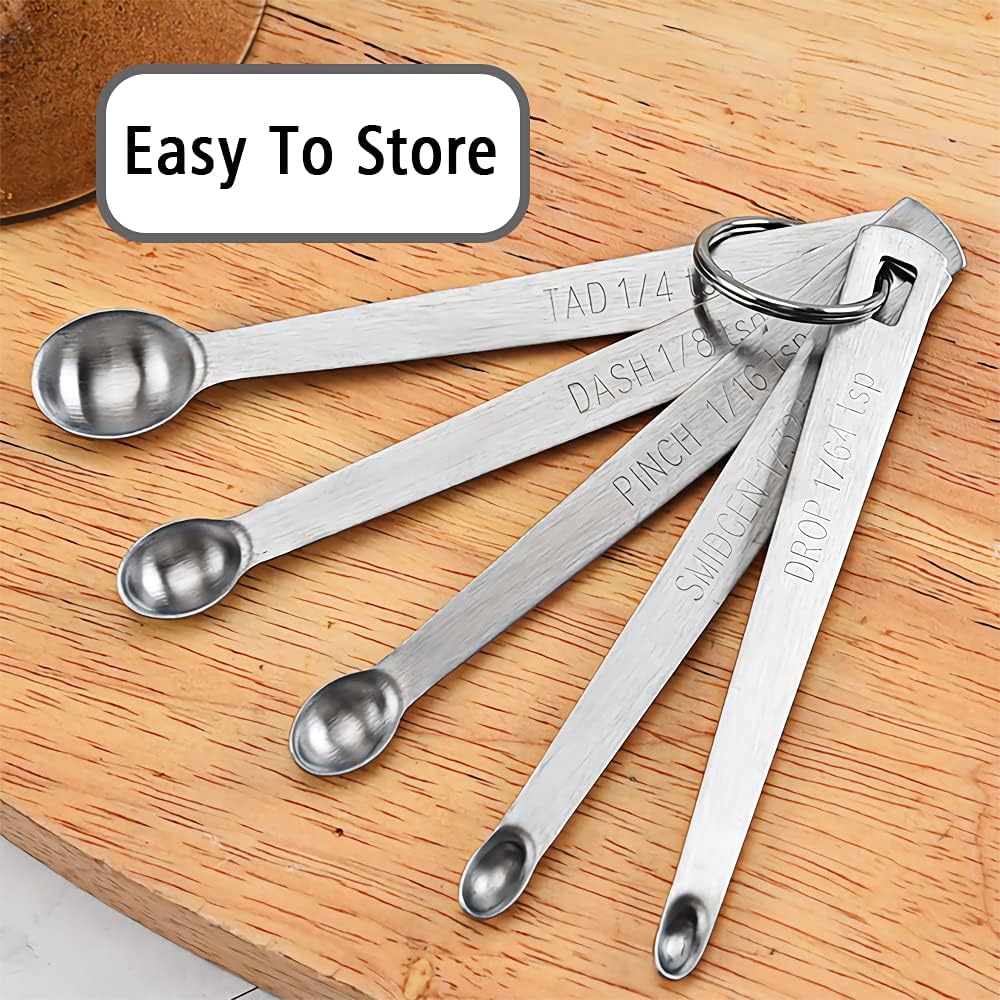 1PCS 1/10 Teaspoon(1/10tsp, 0.5ml) Single Tiny Measuring Spoon, Small Individual Stainless Steel Measure Spoons Only