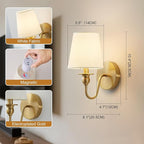 Battery Operated Wall Sconces set of Two, Wireless Wall Sconces - Image 9