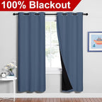 NICETOWN Full Shade Curtain Panels 72 inches Long, Pair of Energy Smart & Noise - Image 2