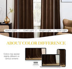 NICETOWN Brown Velvet Curtains 108 inches Long 2 Panel - Image 5