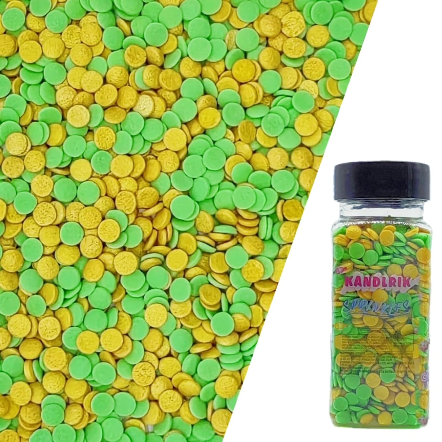 St. Patricks Day Sequins Edible Funfetti Sprinkles Pastel Confetti Confetti Sequins Quin Sprinkles Carnival Sprinkles Decorating Perfect for Cakes,Cupcakes,Desserts Toppings 3OZ