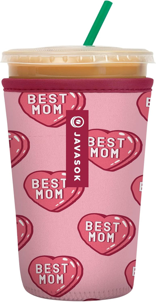 Sok It JavaSok Iced Coffee & Cold Soda Insulated Neoprene Cup Sleeve (Dear Mom, Medium: 22-28oz)