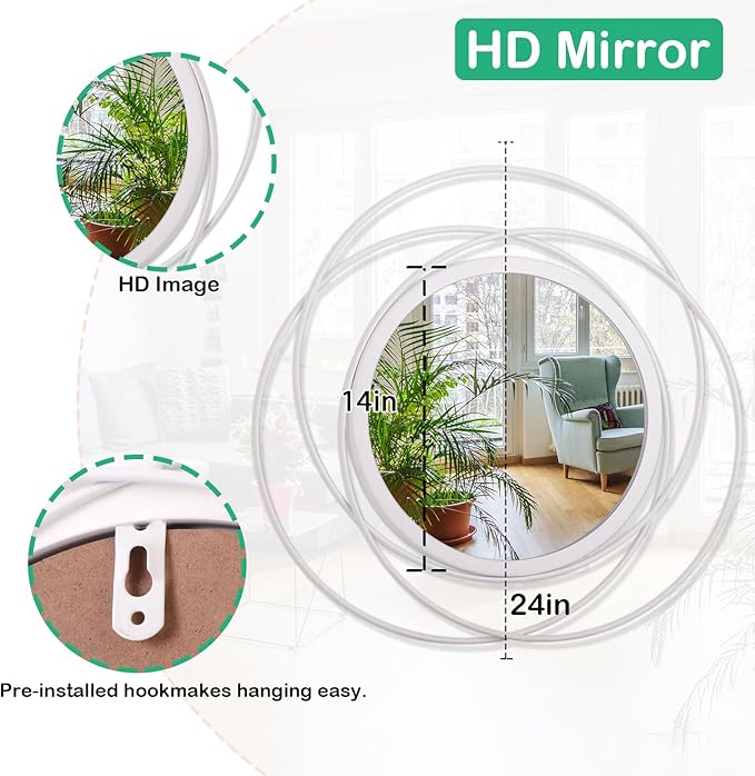 24 Inches Decorative Wall Round Mirror - Image 7