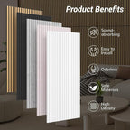TONOR 4 Pack Large Acoustic Panels, 47.2" X 23.6" X 0.35" Acoustical Wall Panel - Image 6