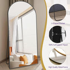Dewfig Arched Full Length Mirror, Oversized Full Body Mirrors - Image 8