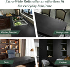 Dimoon 118''x23.6'' Peel and Stick Wallpaper Black Contact Paper - Image 5