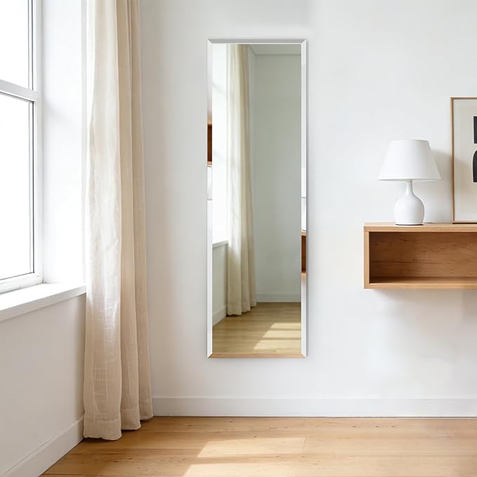 Frameless Mirror Full Length 51"x16" | Wall Mount Mirror Full Length Beveled - Image 2