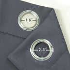 LEMOMO Blackout Curtains 52 x 90 Inch Long Grey Curtains Set of 2 Panels Room - Image 5