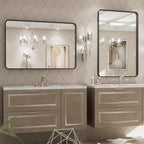 LOAAO 24X30 Inch Black Metal Framed Bathroom Mirror - Image 4