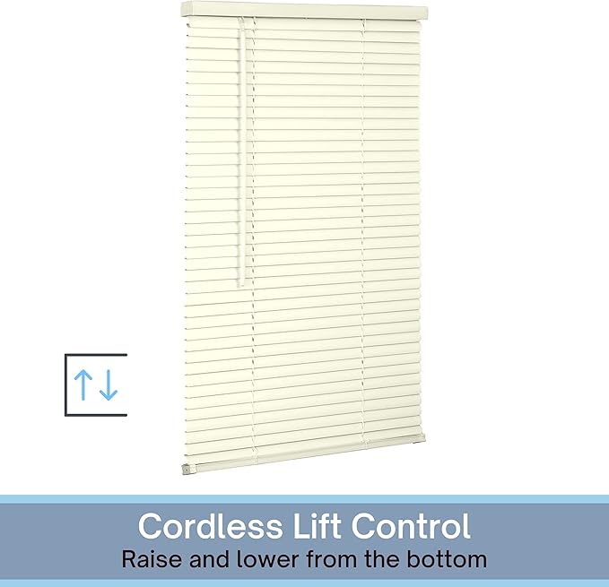 Lotus & Windoware Cordless 1" Vinyl Mini Blind 32" Wide x 64" Long - Image 2