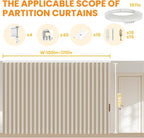 100% Blackout Room Divider Curtains Ceiling Curtain Track Sets Blackout - Image 2