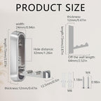 4PCS Foldable Wall Hooks, Heavy Duty Zinc Alloy Folding Wall Hooks, Folding - Image 9