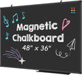 Lockways Magnetic Chalkboard 48 x 36 Inches, Aluminum Frame Large Blackboard by Lockways