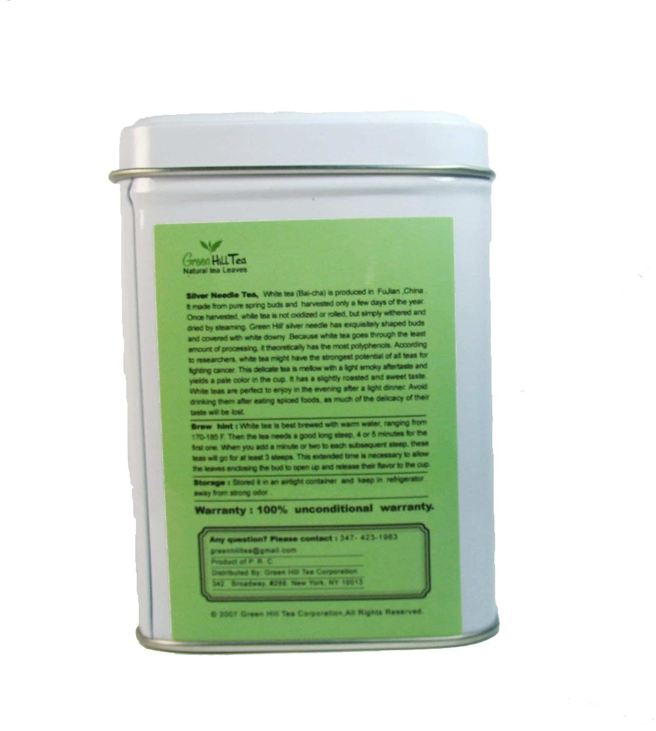 Silver Needle White Tea, Premium White Tea Best white tea with all tippy – 1.5 Oz in Tea Tin