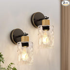 MOKATNG Set of 2 Wall Sconces for Bathroom, Coastal Modern Vanity Lights by Bathroomlightfixtures