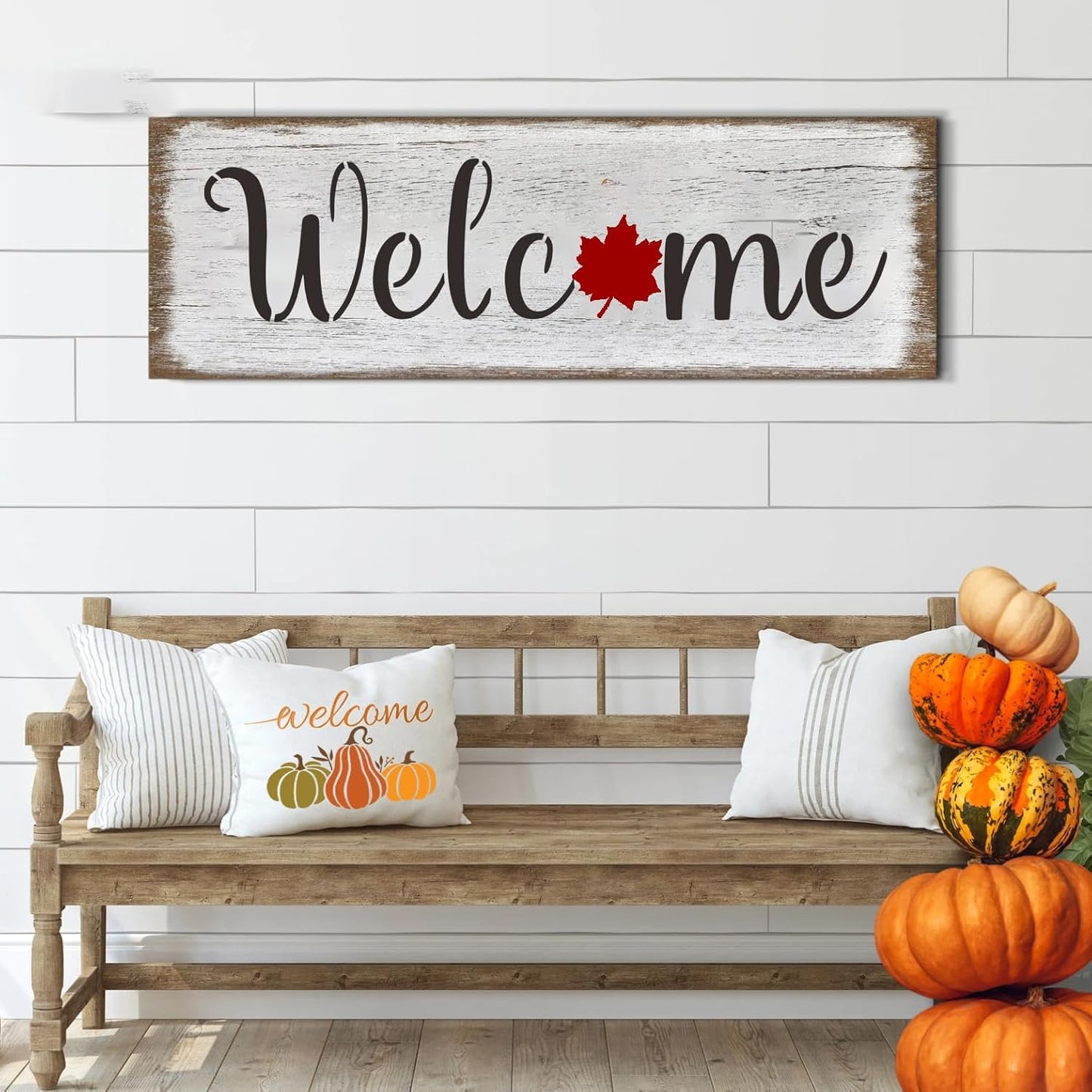 Fall Stencils Hello Fall Doormat Stencils for Painting on Wood Door Mats Fabrics Porch Hanger