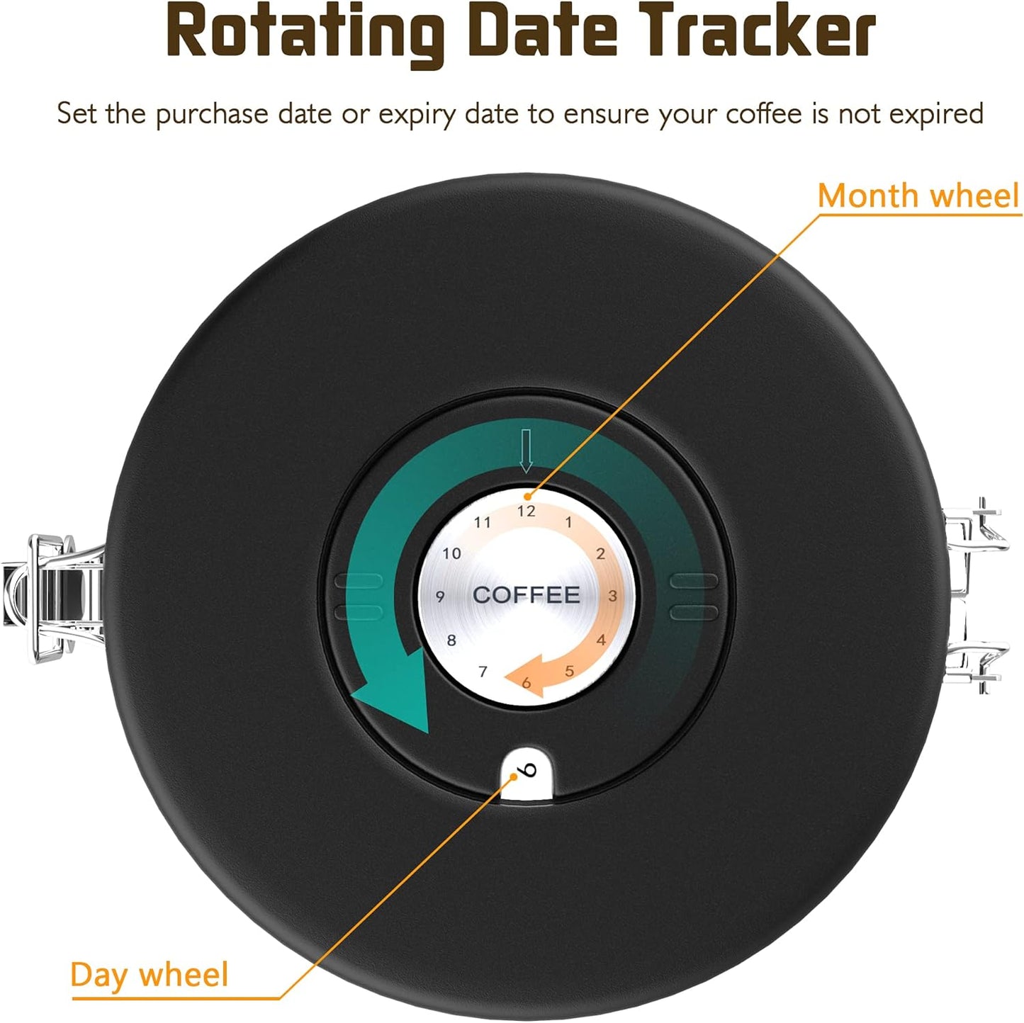 35OZ Coffee Canister for ground coffee with Date Tracker,copper color 304 Stainless Steel Kitchen Food Airtight storage container for Coffee Beans or Grounds, Tea, Sugar(35oz-Gradient)
