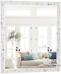 Tanmicoshomy Brown Shell Framed Rectangular Wall Mirrors by Tanmicoshomy