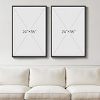 Large Framed Neutral Abstract Wall Art - Image 3