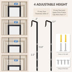 50"x16" Door Mirror, Rustic Full Length Mirror, Over The Door Hanging Mirrors - Image 5