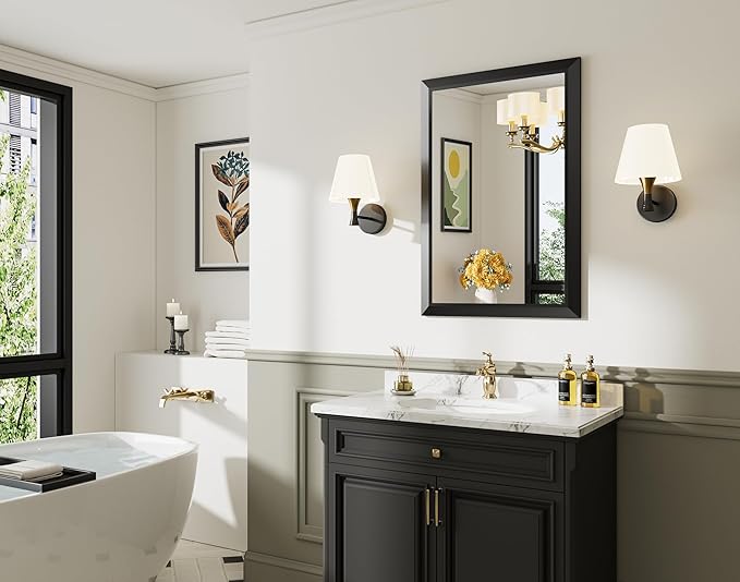 Briivue 24x36 Inch Black Bathroom Mirror - Image 9