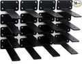 16 Pack - 5 inch Black Hidden L Shelf Bracket Iron Floating Shelf Brackets by MHMYDZ