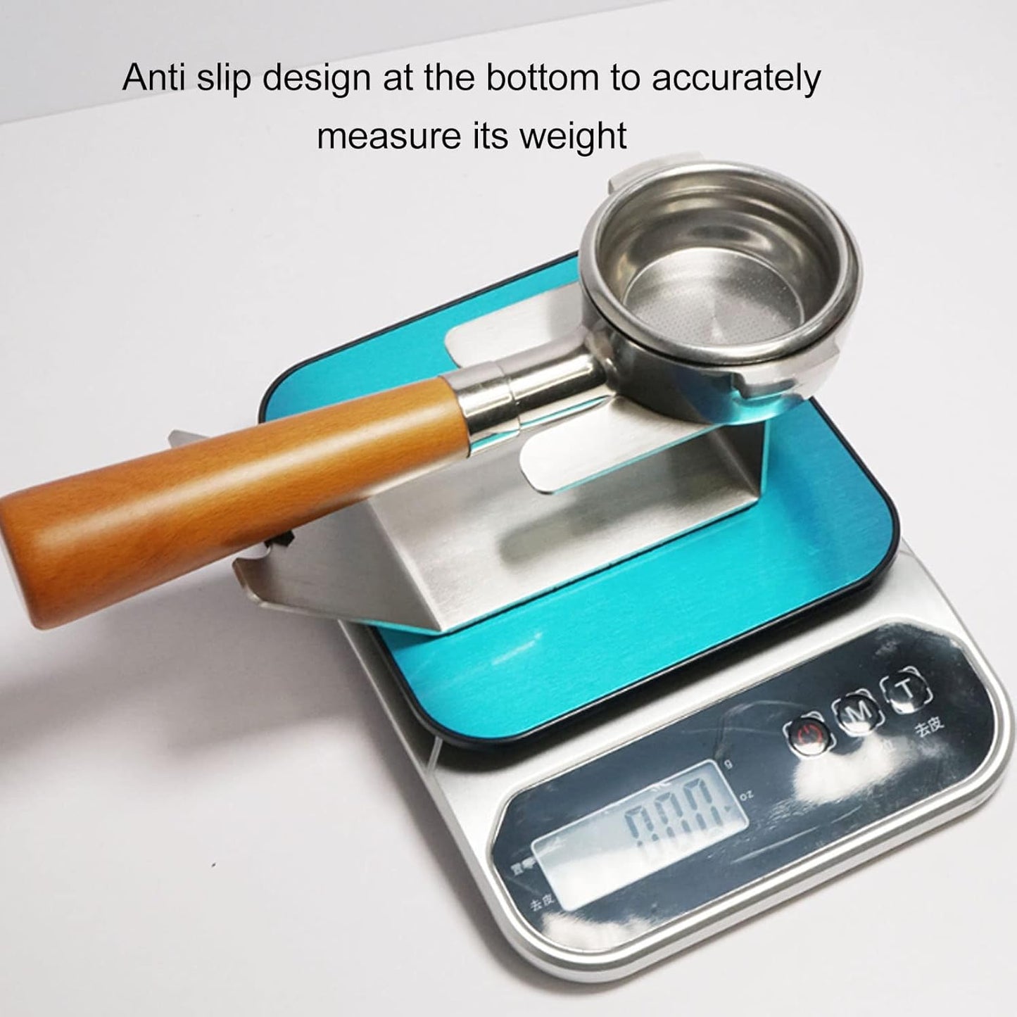 HEEPDD Universal Stainless Steel Portafilter Stand, Coffee Tamper Holder, Weighing Rack for 51mm, 53mm, 54mm, 58mm Bottomless Single Double Spout