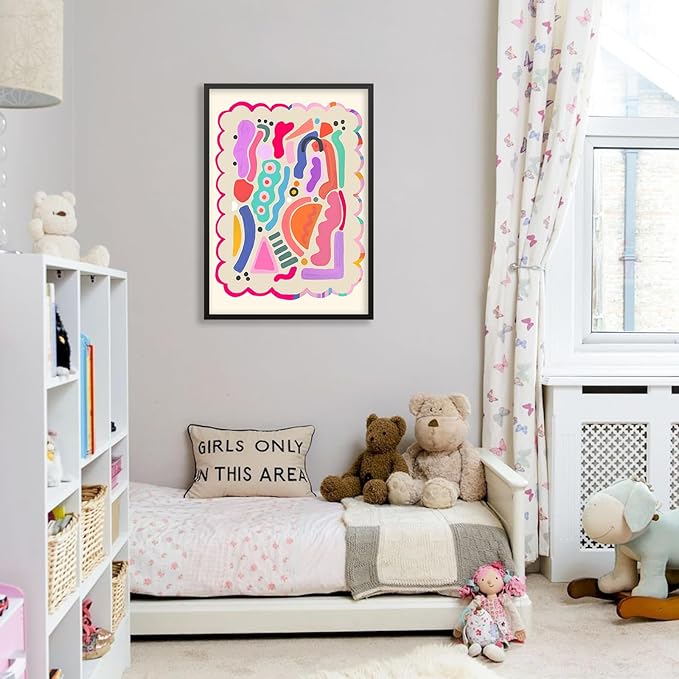 Funky Cute Kids Abstract Wall Art Trendy Bright Colorful Poster 12x16 inch - Image 4