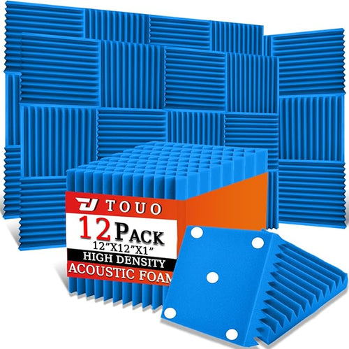 12 Pack Acoustic Panels – Sound Proof Foam Panels by TOUO