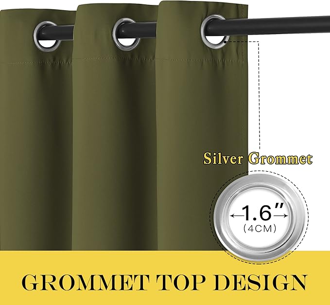 NICETOWN Blackout Curtains for Sliding Glass Door Room Divider Noise Reduce - Image 6