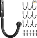 10 Pack Wall Hooks，Metal Hooks Hold up to 45 Lbs，Hooks Wall Mount by jockcaras