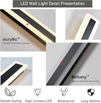 2Pack 31.5inch Long Outdoor Modern LED Wall Light, 24W Waterproof IP65 Warm - Image 7