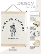 Foritho Funny Western Cowboy Poster Wall Art Framed, This Is A High Class Place - Image 7