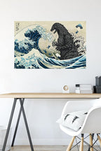 Godzilla - Great Wave Wall Poster, 34L" x 22.4W", Unframed Version - Image 4