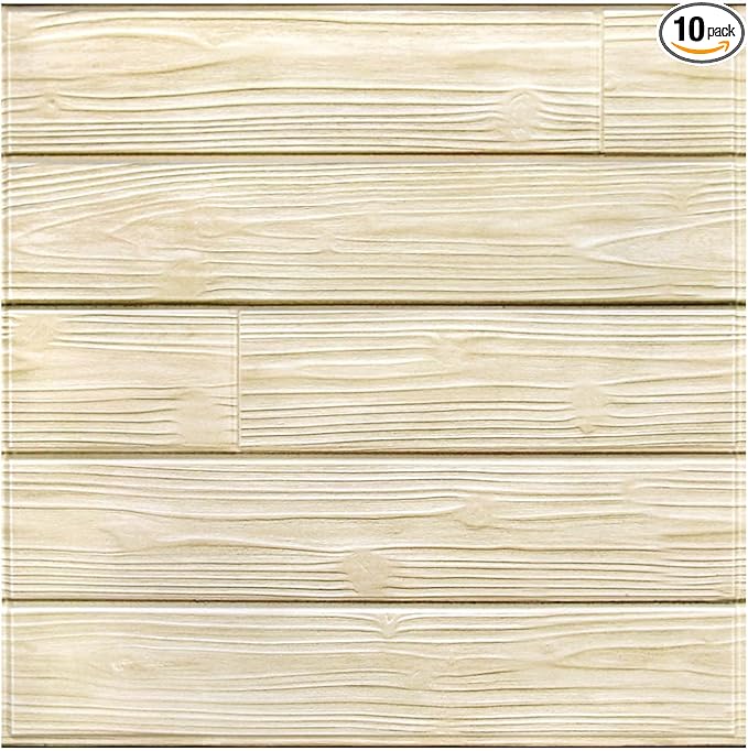 COMSTICKC Peel and Stick Faux Wood Wall Sticker Wall Panels, Ultra-Light Thin by COMSTICKCDECOR