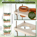 FillTouch 4 Tiered Window Plant Shelves Hanging Herb Planter Indoor Display - Image 9