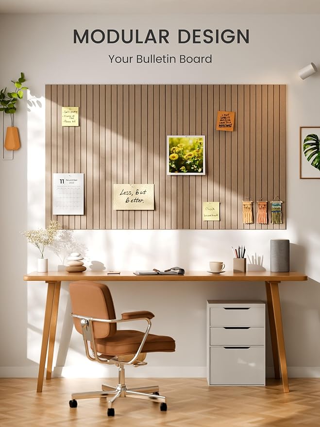 Bumusty Large Cork Board Alternative-48 x 36" Felt Bulletin Board Tiles - Image 6