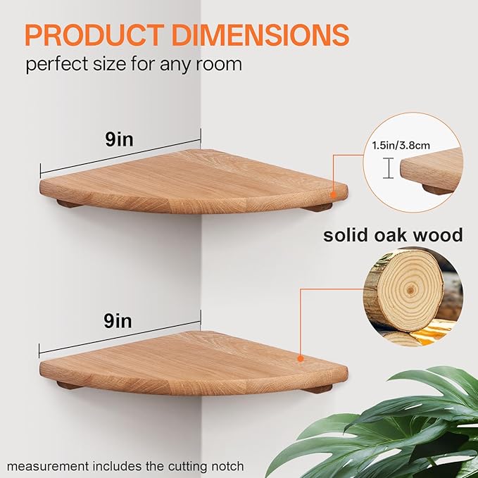 Gieanoo Floating Corner Shelves - Image 7