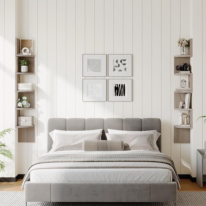 HOOBRO Corner Shelf Wall-Mounted, 5-Tier Corner Bookshelves - Image 8