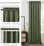 NICETOWN Sage Green Velvet Backdrop Curtains 144 inches Long 2 Panels, Wall - Image 6