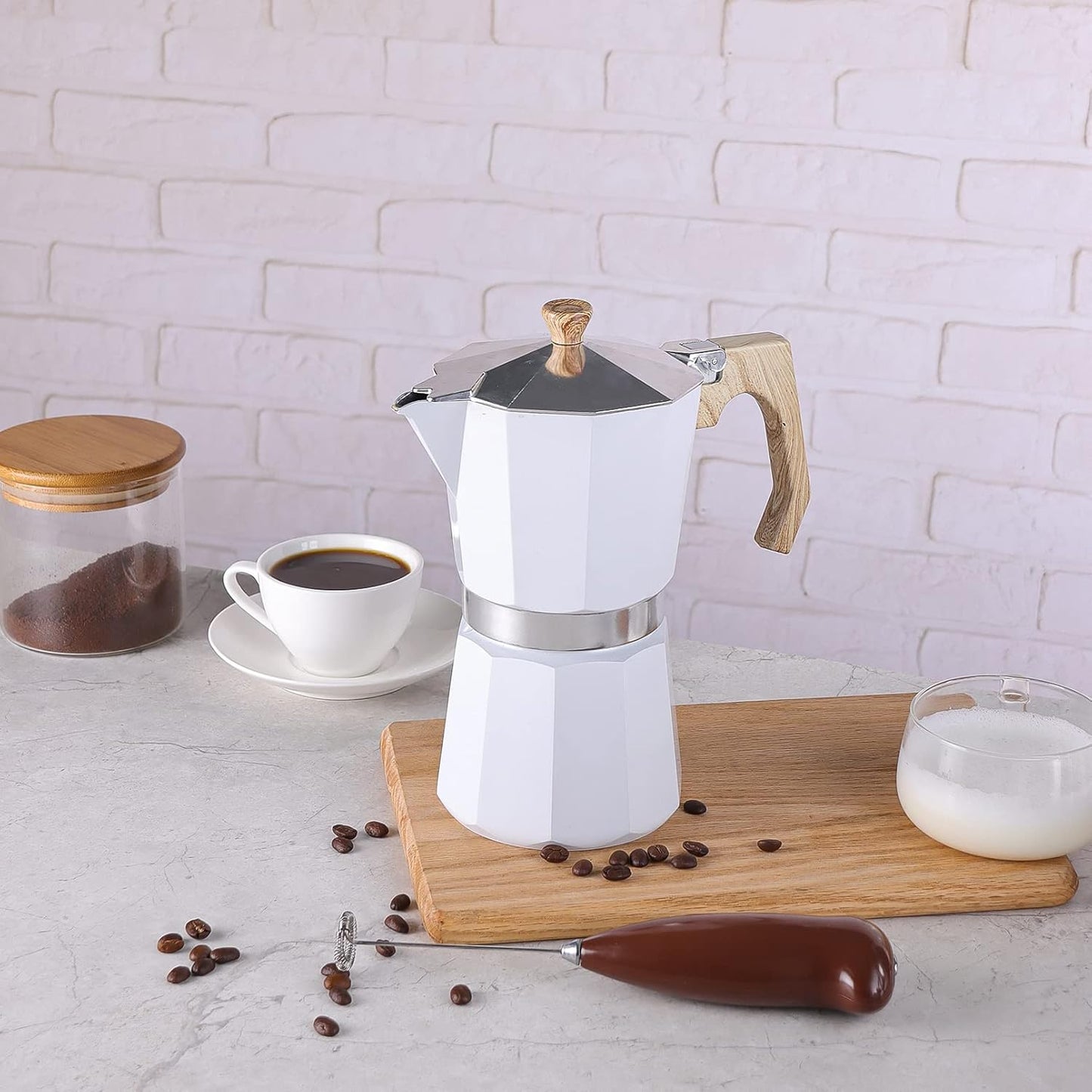 wedrink Stovetop Espresso Maker Aluminum Moka Pot 9 Espresso Cup-15.2OZ Cuban Coffee Maker Stove top Coffee Maker Moka Italian Espresso