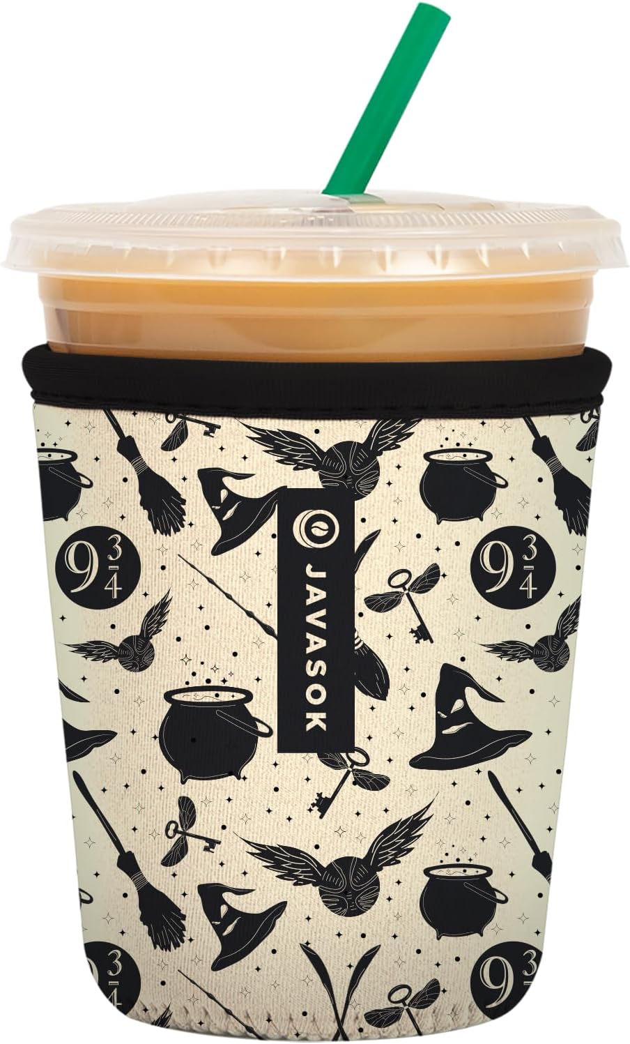 Sok It JavaSok Iced Coffee & Cold Soda Insulated Neoprene Cup Sleeve (Wizard's Walk, Small: 16-20oz)