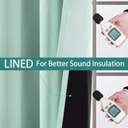 Yakamok 100% Blackout Lined Panels, Thermal Insulated Blackout Curtains - Image 4