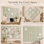 Large Cork Boards for Walls – 48" x 36" Self Adhesive Felt Wall Tiles - Image 6