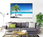 Baisuart-S03969 Large Canvas Wall Art Summer Ocean Waves Prints Coconut Trees - Image 5