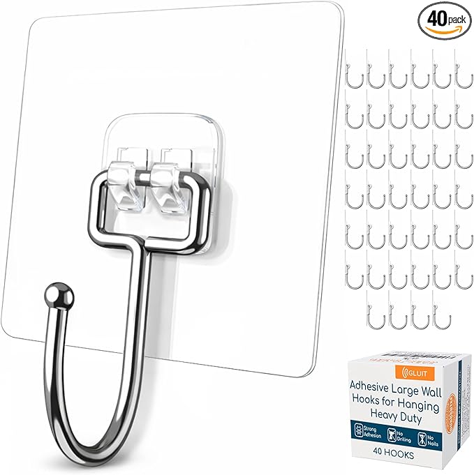 GLUIT Adhesive Large Wall Hooks by GLUIT