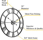 CLXEAST Silent 24 Inch Wall Clocks - Image 2