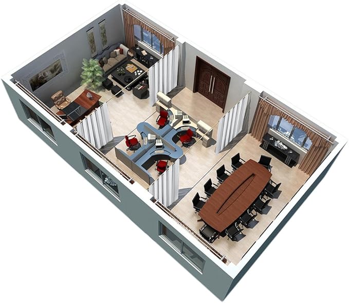 RYB HOME White Curtains Room Divider - Image 7