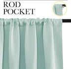NICETOWN Blackout Curtains for Bedroom, Aqua Blue, 1 Pair, 70 by 63-inch - Image 2