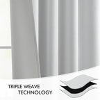 MIULEE Back Tab Light Blocking Curtains 102 Inch Long 2 Panels Set - Image 7